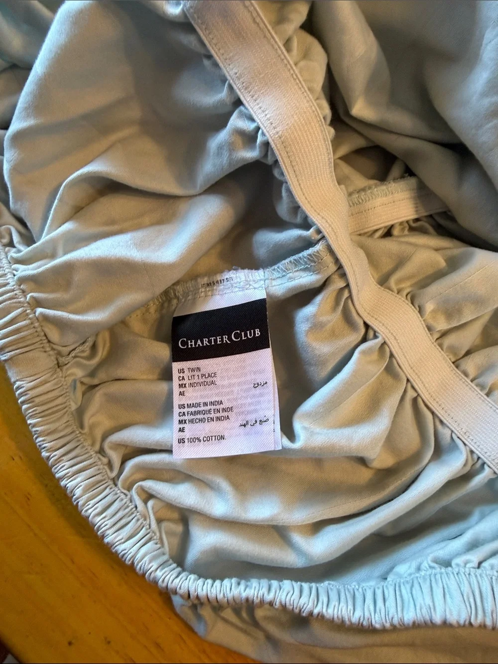 Charter Club 100% cotton Twin sheets. 1 deep pocket fitted and 1 flat sheet.